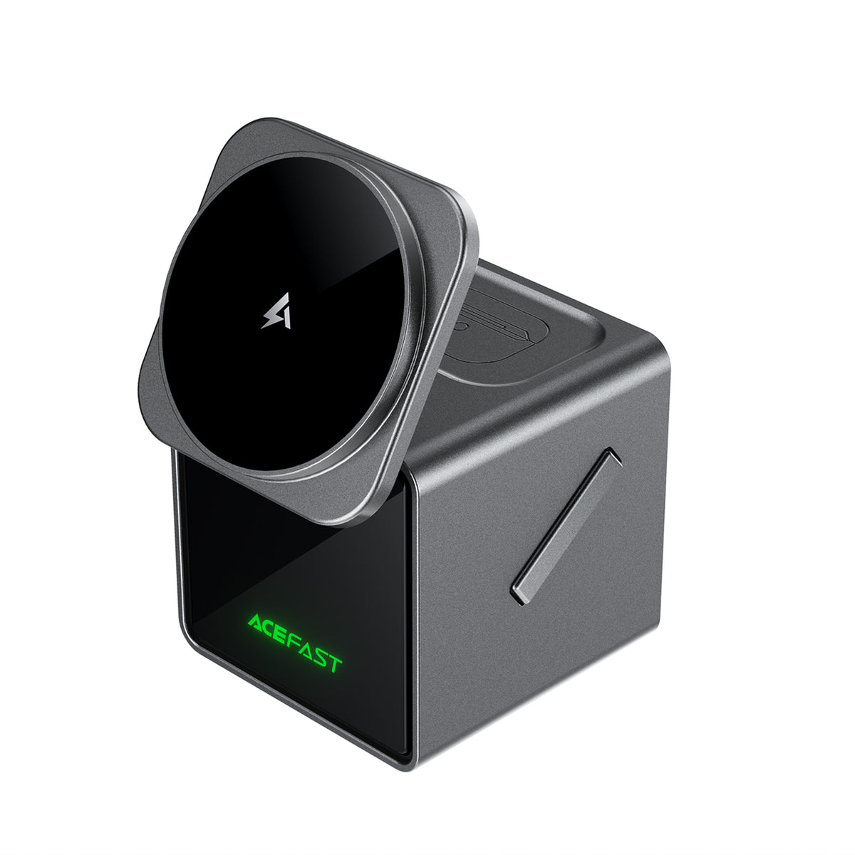 Cablu Acefast E34 22.5W 3-in-1 Inductive Incarcator cu Built-in pentru Smartphone And Smartwatch - Gri