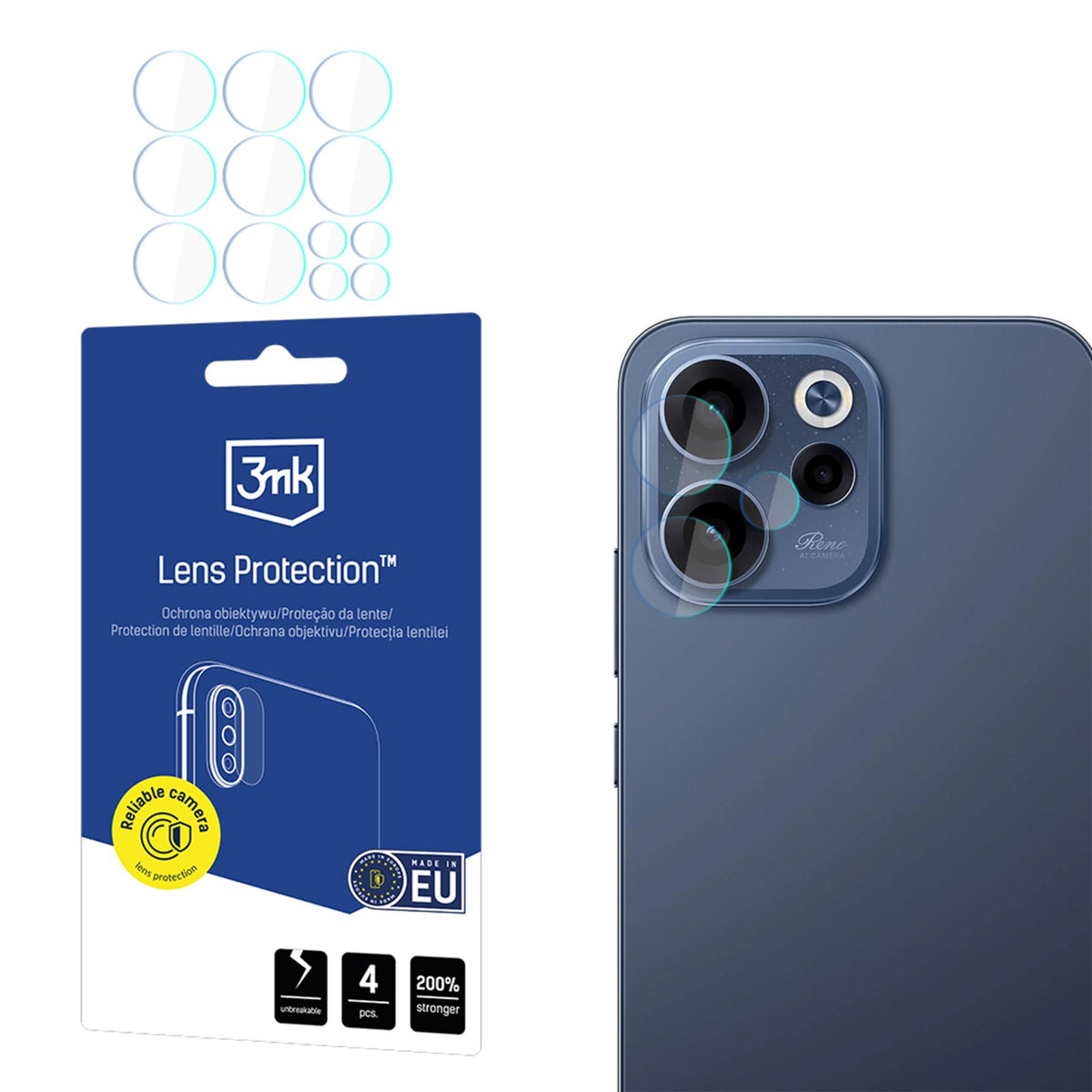 Folie 3mk Lens Protection Hybrid Camera pentru Oppo Reno 15 F 5G / Reno 15 FS 5G