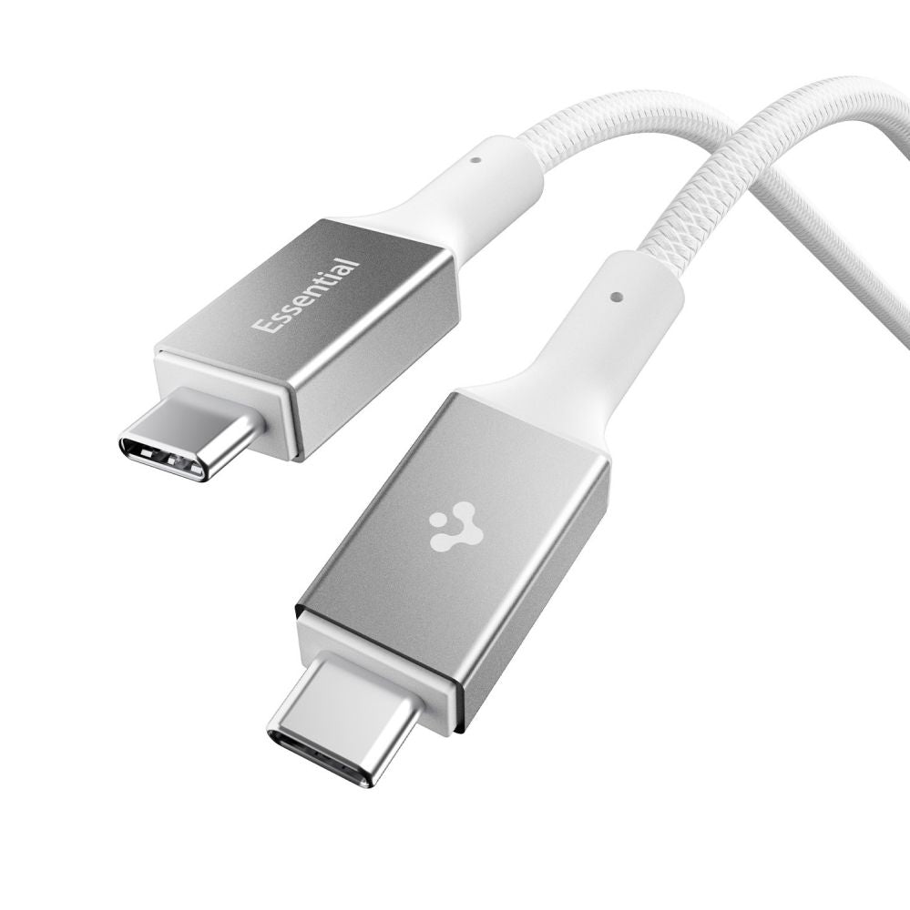Cablu Spigen Essential Eb24015cc Usb-c / Usb-c 240W 150cm - Alb