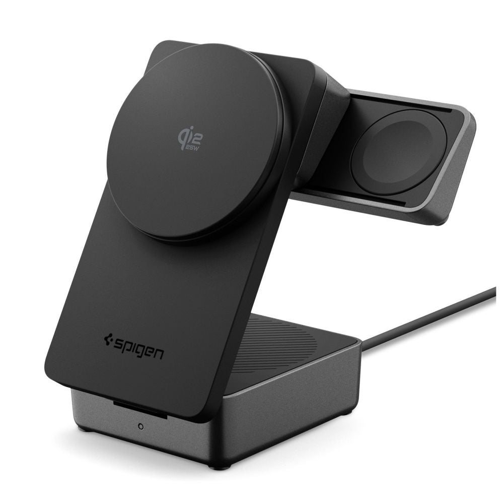 Incarcator wireless Spigen Essential Qi2.2 25W 3in1 Magsafe Magnetic - Negru