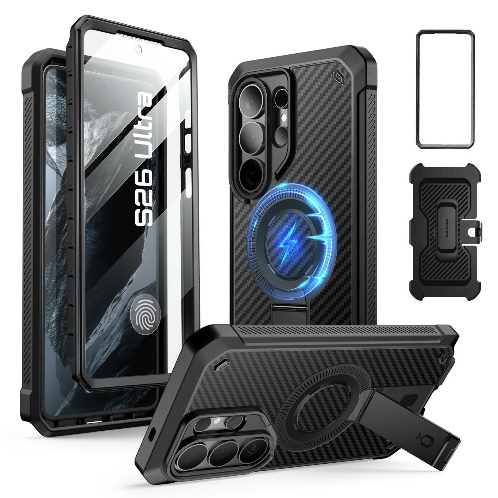 Husa Supcase Unicorn Beetle Pro Mag Magsafe 2-Set pentru Samsung Galaxy S26 Ultra - Negru