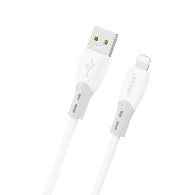 Cablu Dudao L25sl 30W Usb-a - Lightning cu Soft Silicone Braid 1m - Alb