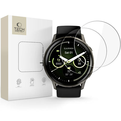 Folie Tech-protect Hydro Flex+ 2-Pack hydrogel pentru Garmin Venu 45mm
