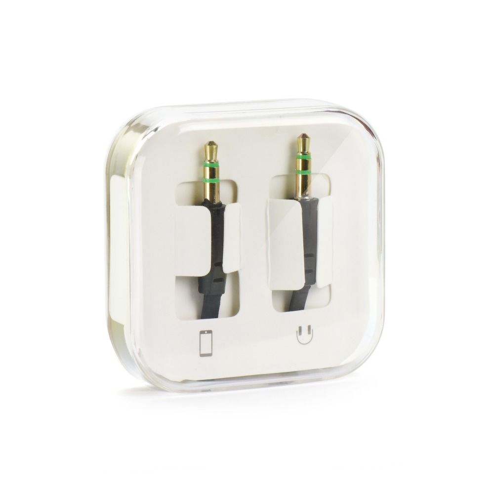 Cablu AUX Jack 3,5 Mm (Male) To Jack 3,5 Mm (Male) BOX 1 M Negru