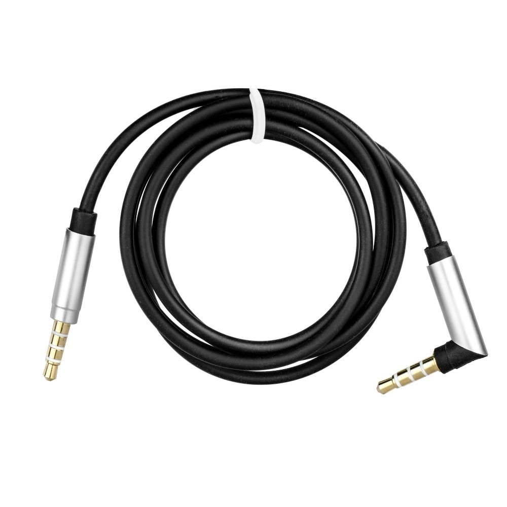 Cablu AUX Jack 3,5 Mm (Male) To Jack 3,5 Mm (Male) At An Angle 90 Degree 1 M Negru