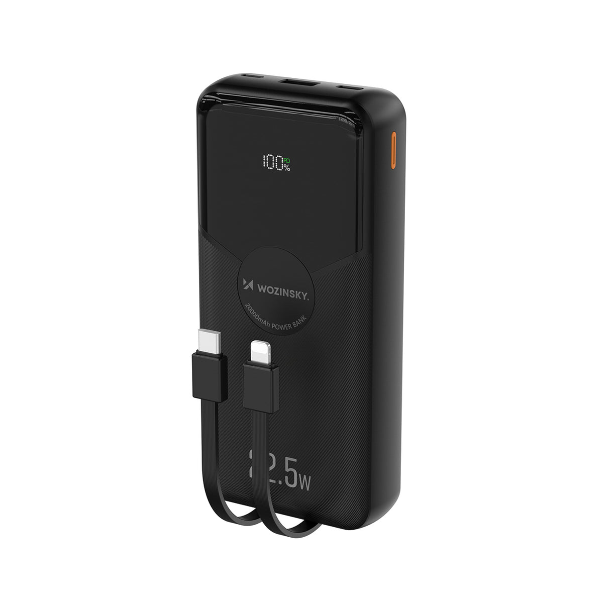 Cablu Wozinsky 20000mAh 22.5W Pd20w Acumulator extern cu Built-in Lightning si Usb-c - Negru