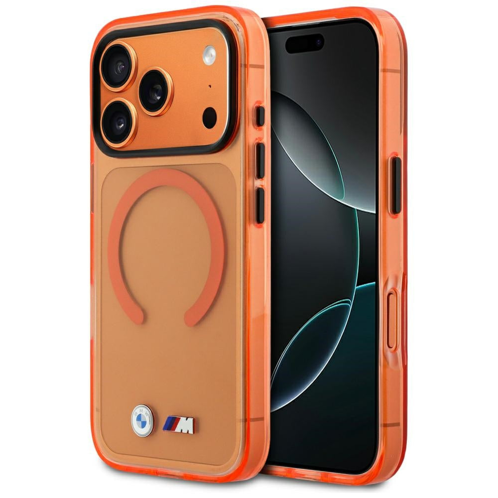 Husa BMW M IML Metal Logos Magsafe pentru iPhone 17 Pro Max - Pro Portocaliu