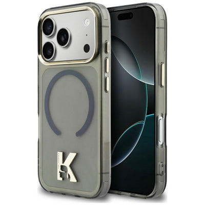 Husa Karl Lagerfeld IML K Head Logo Magsafe pentru iPhone 17 Pro Max - Negru
