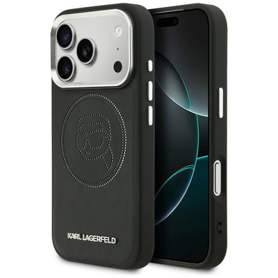 Husa Karl Lagerfeld K Head Point Logo Magsafe pentru iPhone 17 Pro Max - Negru