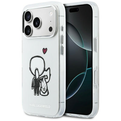 Husa Karl Lagerfeld Karl & Choupette Back Magsafe pentru iPhone 17 Pro - Transparent