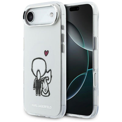 Husa Karl Lagerfeld Karl & Choupette Back Magsafe pentru iPhone Air - Transparent