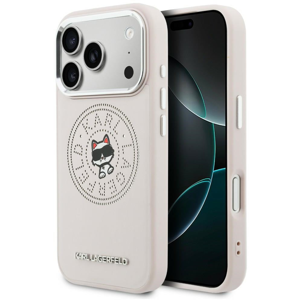 Husa Karl Lagerfeld Point & Choupette Sketch Magsafe pentru iPhone 17 Pro Max - Roz
