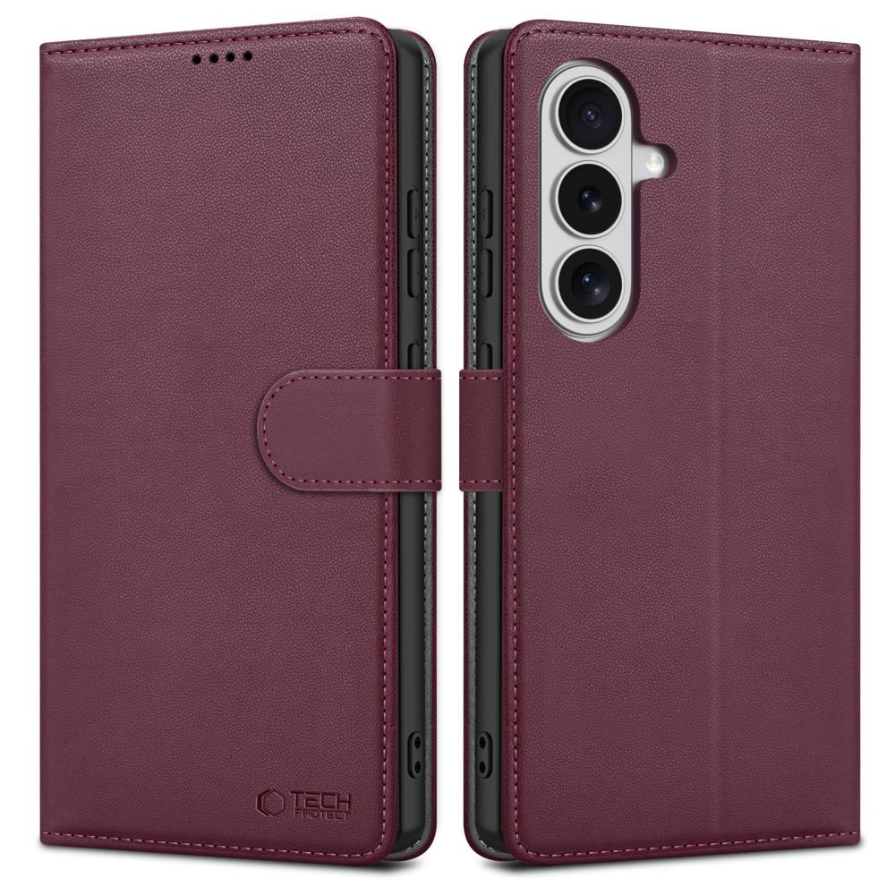Husa Tech-protect Wallet pentru Samsung Galaxy S26 - Burgundy