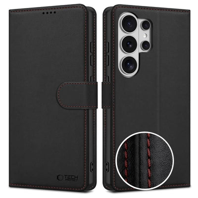 Husa Tech-protect Wallet pentru Samsung Galaxy S26 Ultra - Negru And Rosu