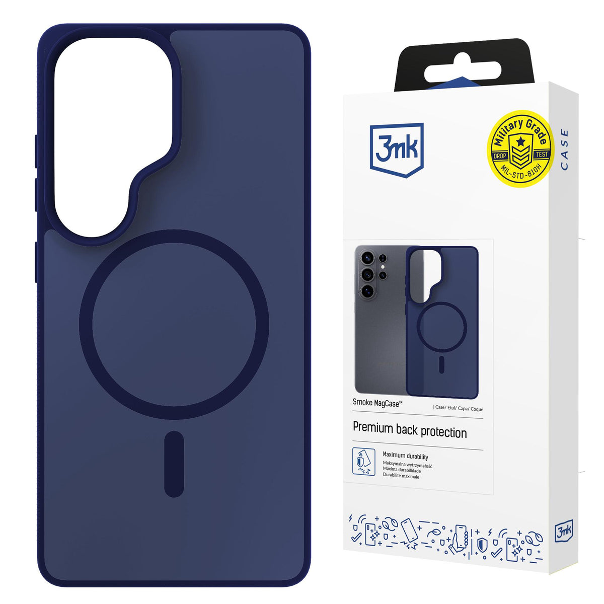 Husa Samsung Galaxy S26 Ultra - 3mk Smoke Magcase Albastru
