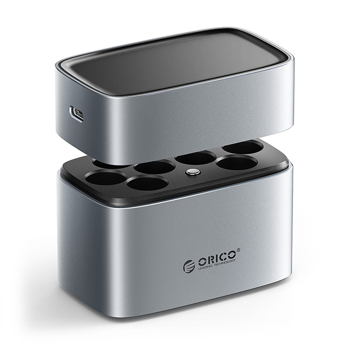 Incarcator Orico EV8 AA Lithium Battery cu Storage Function - Argintiu