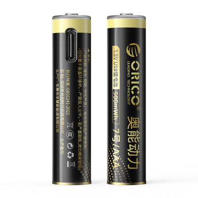 Cablu Orico Ener-g Eg7c AAA Lithium Battery 1.5V 500mWh Usb-c Rechargeable Battery cu Charging 2 Pcs.