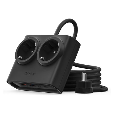 Cablu Orico Pdc25 25W 6in1 Power Strip 2x AC + 2x Usb-a + 2x Usb-c - Negru