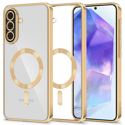Husa Tech-protect Magflex Magsafe pentru Samsung Galaxy A57 5G - Transparent Auriu
