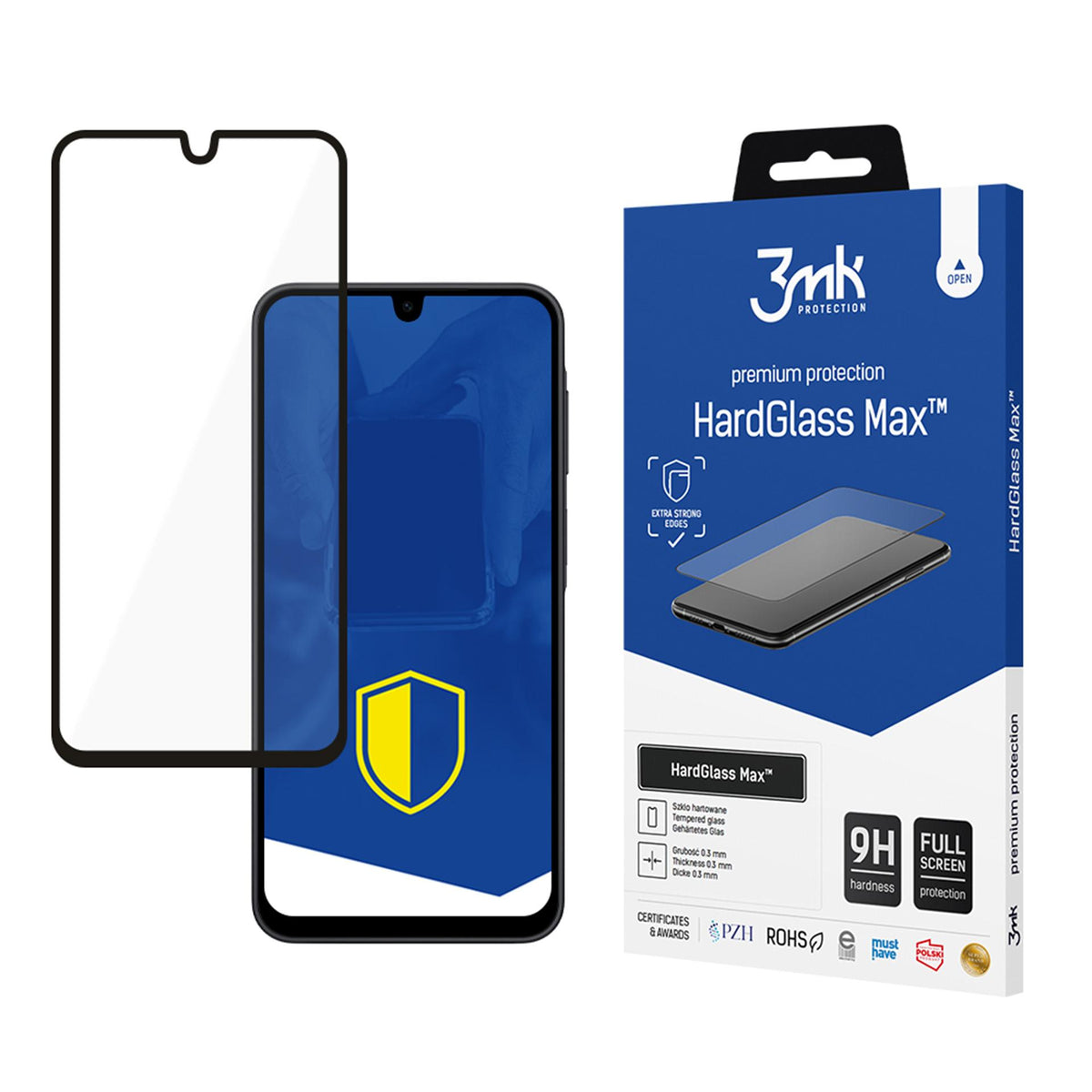 Folie Reinforced Full Coverage sticla 3mk Hardglass Max Negru pentru Samsung Galaxy A17 5G/4G