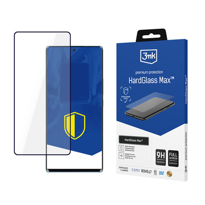 Folie Reinforced Full-screen sticla 3mk Hardglass Max Negru pentru Honor 70