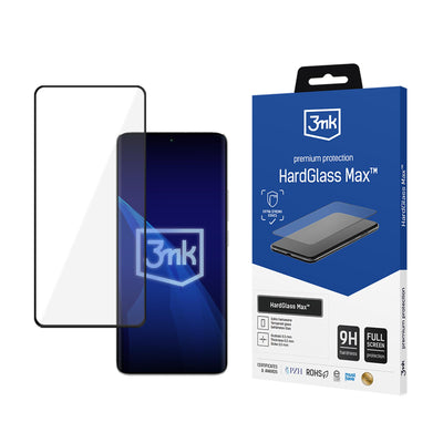 Folie Reinforced Full-screen sticla 3mk Hardglass Max Negru pentru Xiaomi Redmi Note 13 Pro+