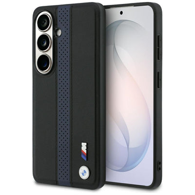 Husa BMW Perforated Stripe Logo Magsafe pentru Samsung Galaxy S26 - Albastru