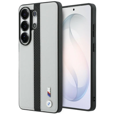 Husa BMW Perforated Stripe Logo Magsafe pentru Samsung Galaxy S26 Ultra - Gri