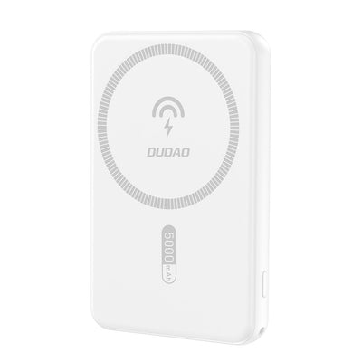 Acumulator extern Dudao K14s Magnetic 20W 5000mAh 1x Usb-a 1x Usb-c - Alb