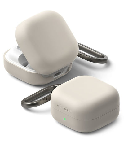 Husa Ringke Silicone pentru Samsung Galaxy Buds 4 / 4 Pro - Bej