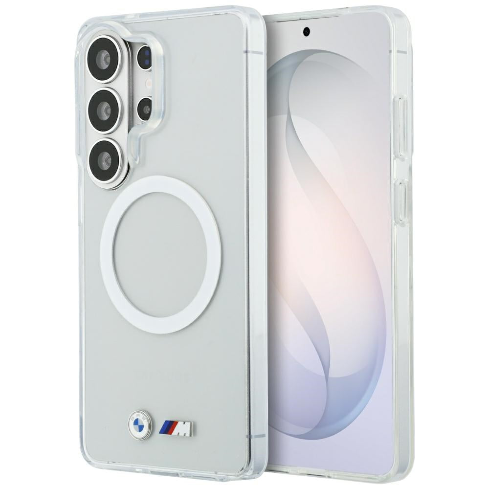 Husa BMW IML Shockproof Metal Logo Magsafe pentru Samsung Galaxy S26 Ultra - Transparent
