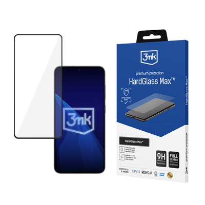 Folie Reinforced Full-screen sticla 3mk Hardglass Max Negru pentru Samsung Galaxy S24+
