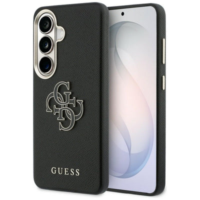 Husa Guess Grained Big 4G Metal Logo pentru Samsung Galaxy S26 Plus Negru