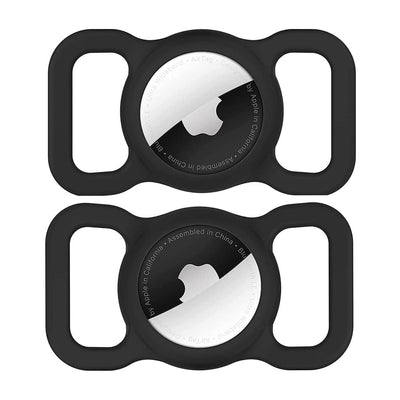 Husa Wozinsky Na Apple AirTag Silikonowe Na Obrożę Psa Lub Kota - Negru