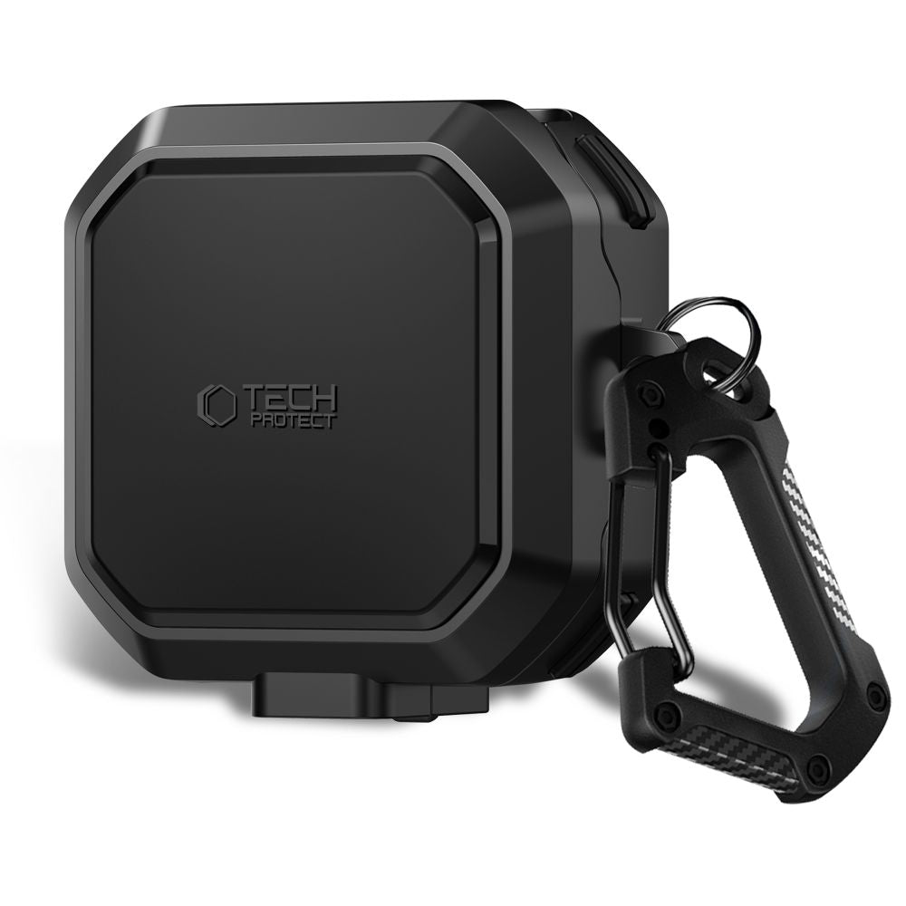 Husa Tech-protect Carbonox Magsafe pentru Samsung Galaxy Buds 4 / 4 Pro - Negru