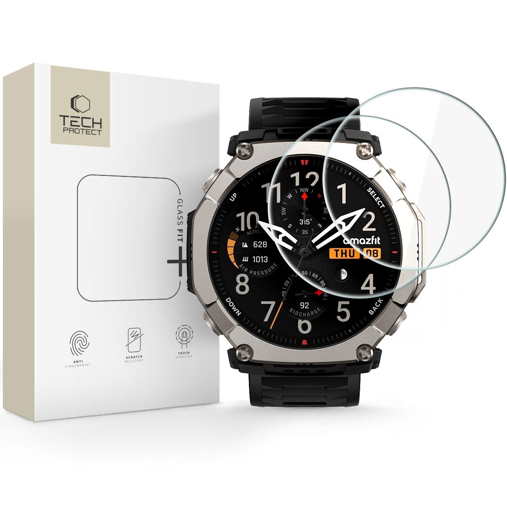 Folie Tech-protect Glass Fit+ 2-Pack sticla pentru Amazfit T-rex Ultra 2