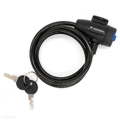 Cablu Wozinsky Bicycle Lock cu Key 90 Cm - Negru