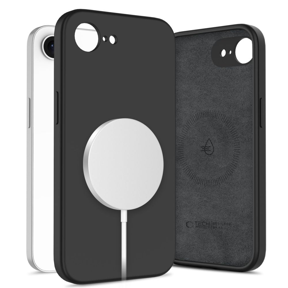 Husa Tech-protect Silicone Magsafe pentru iPhone 16e / 17e - Negru
