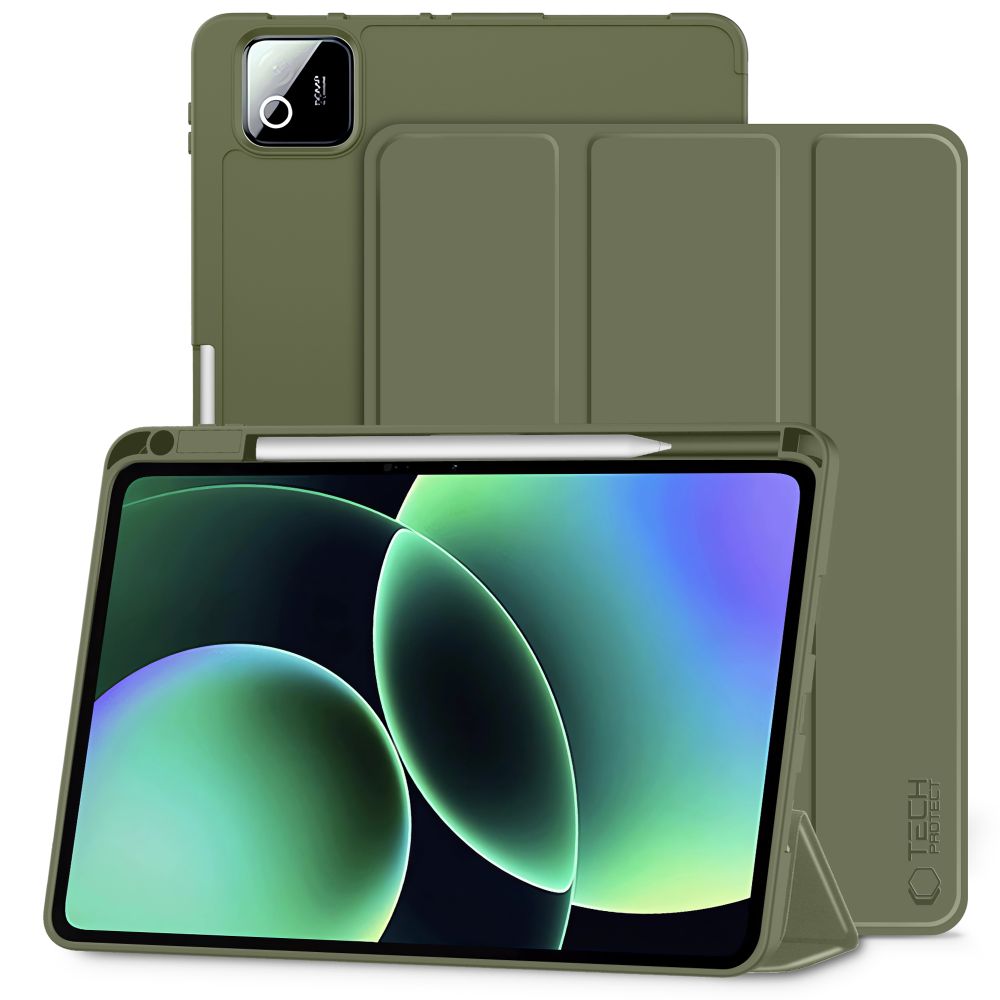 Husa Tech-protect Smartcase Pen pentru Xiaomi Pad 11.2" - Olive