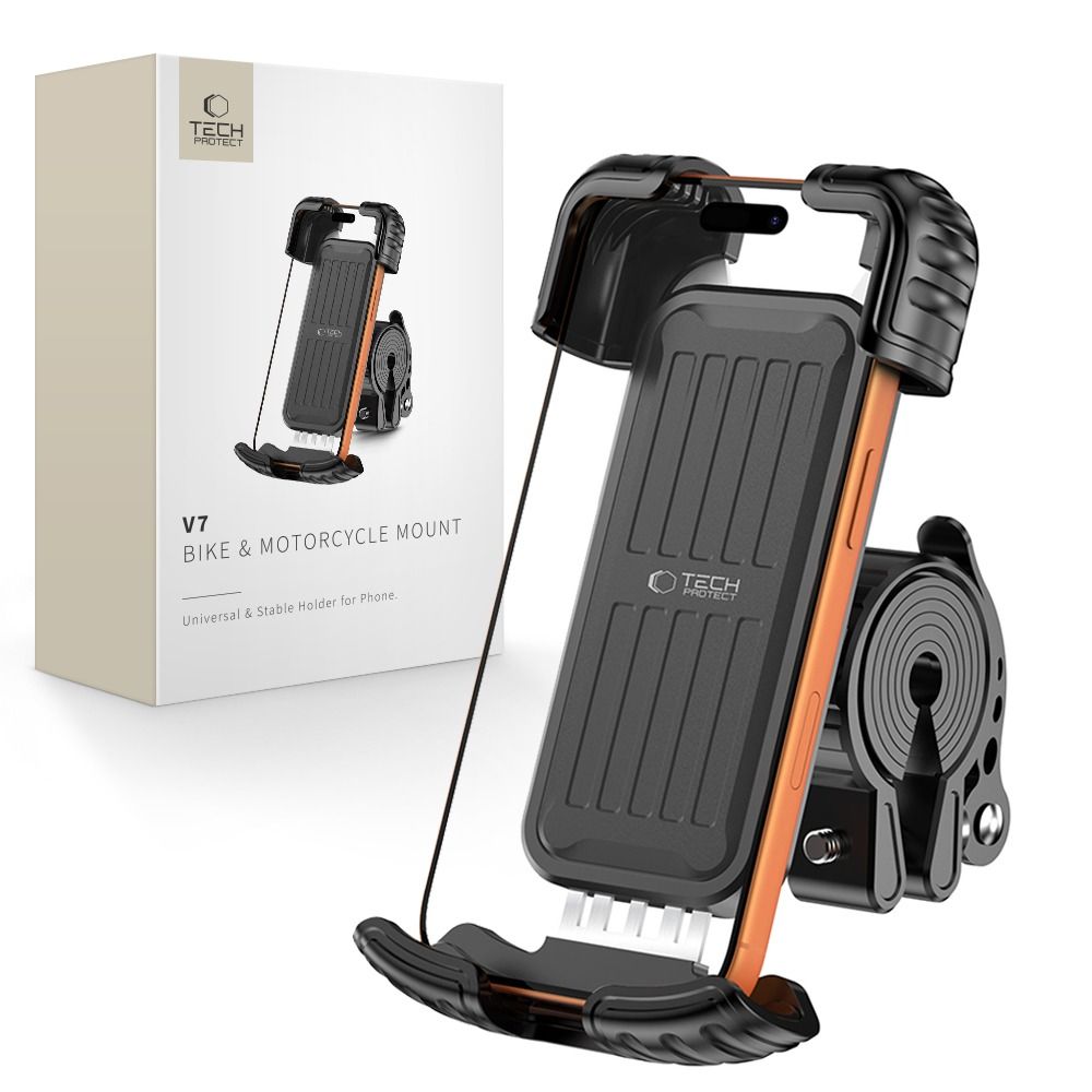 Suport auto Tech-protect V7 Handlebar Mount - Negru