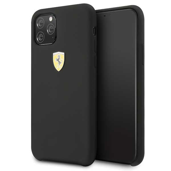 Husa Ferrari Silicone Na iPhone 11 Pro Max - Negru
