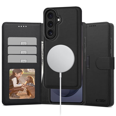 Husa Tech-protect Wallet Magsafe pentru Samsung Galaxy S26 - Matte Negru