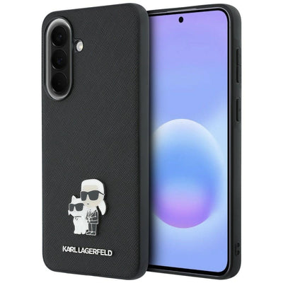 Husa Karl Lagerfeld Saffiano W/ K&C Metal Logo Na Samsung Galaxy A57 5G - Negru