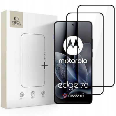 Folie sticla Tech-protect Glass Fit+ 2-Pack Na Motorola Edge 70 5G - Negru