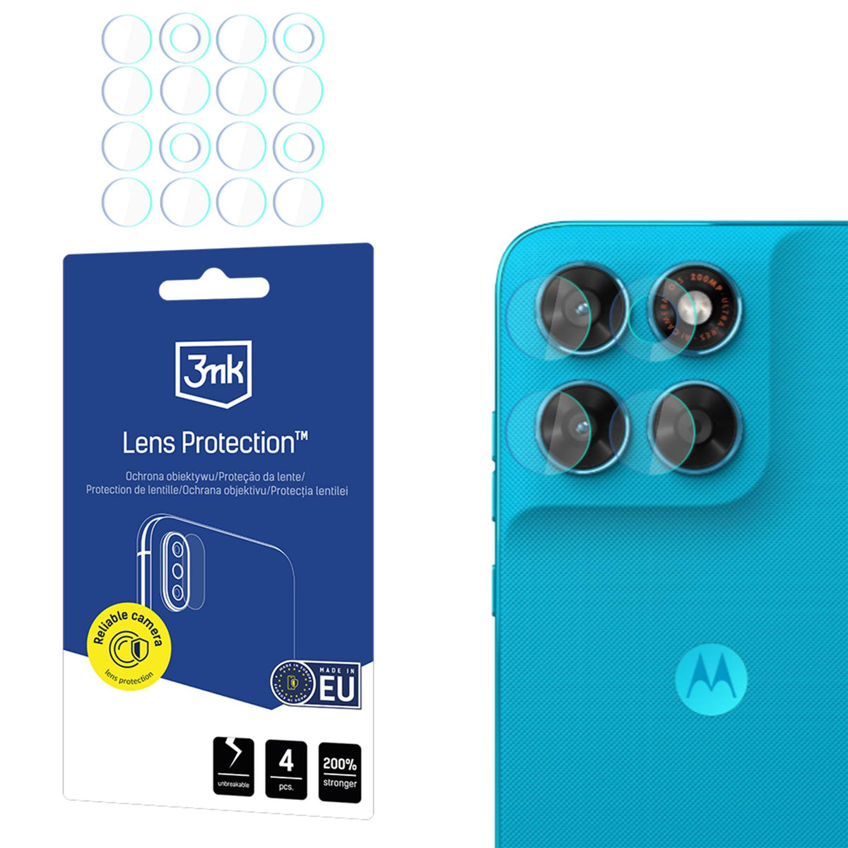 Folie 3mk Lens Protection™ Hybrid Camera pentru Motorola Moto G87