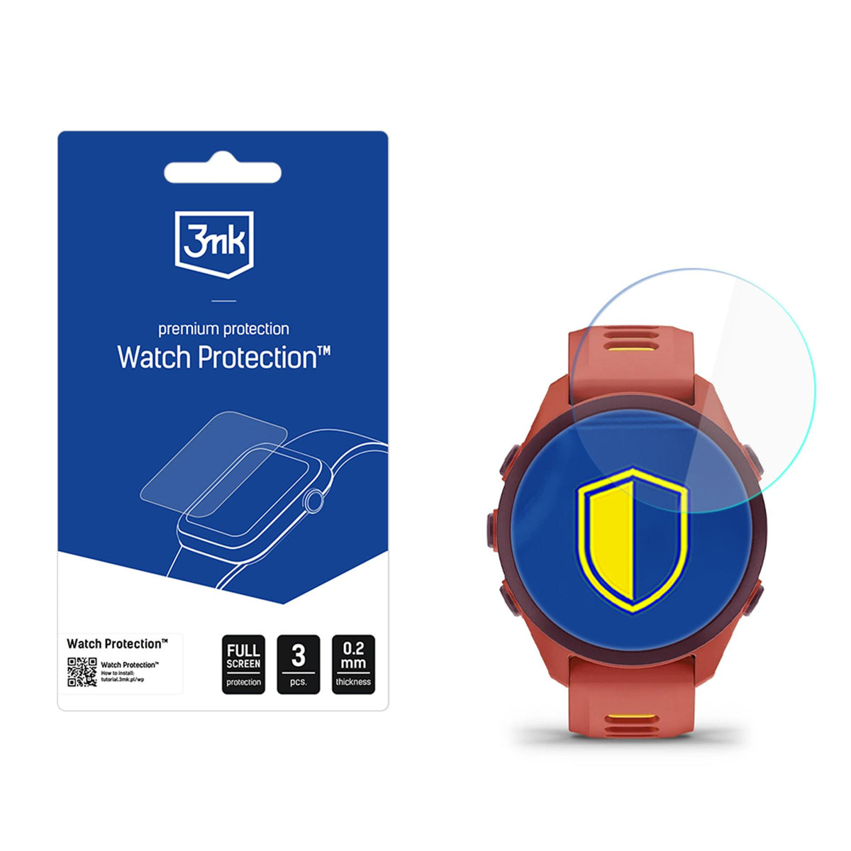 Folie 3mk Watch Protection Flexibleglass Hybrid Glass pentru Garmin Forerunner 70/ 170/ 170 Music