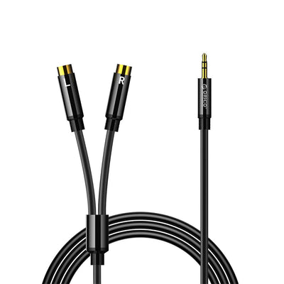 Cablu Orico Axrf Audio Mini Jack 3.5 Mm To 2x RCA Female 5 M - Negru