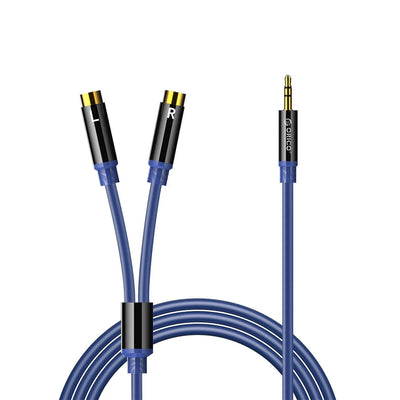 Cablu Orico Axrf Audio Mini Jack 3.5 Mm To 2x RCA Female 1.5 M - Albastru