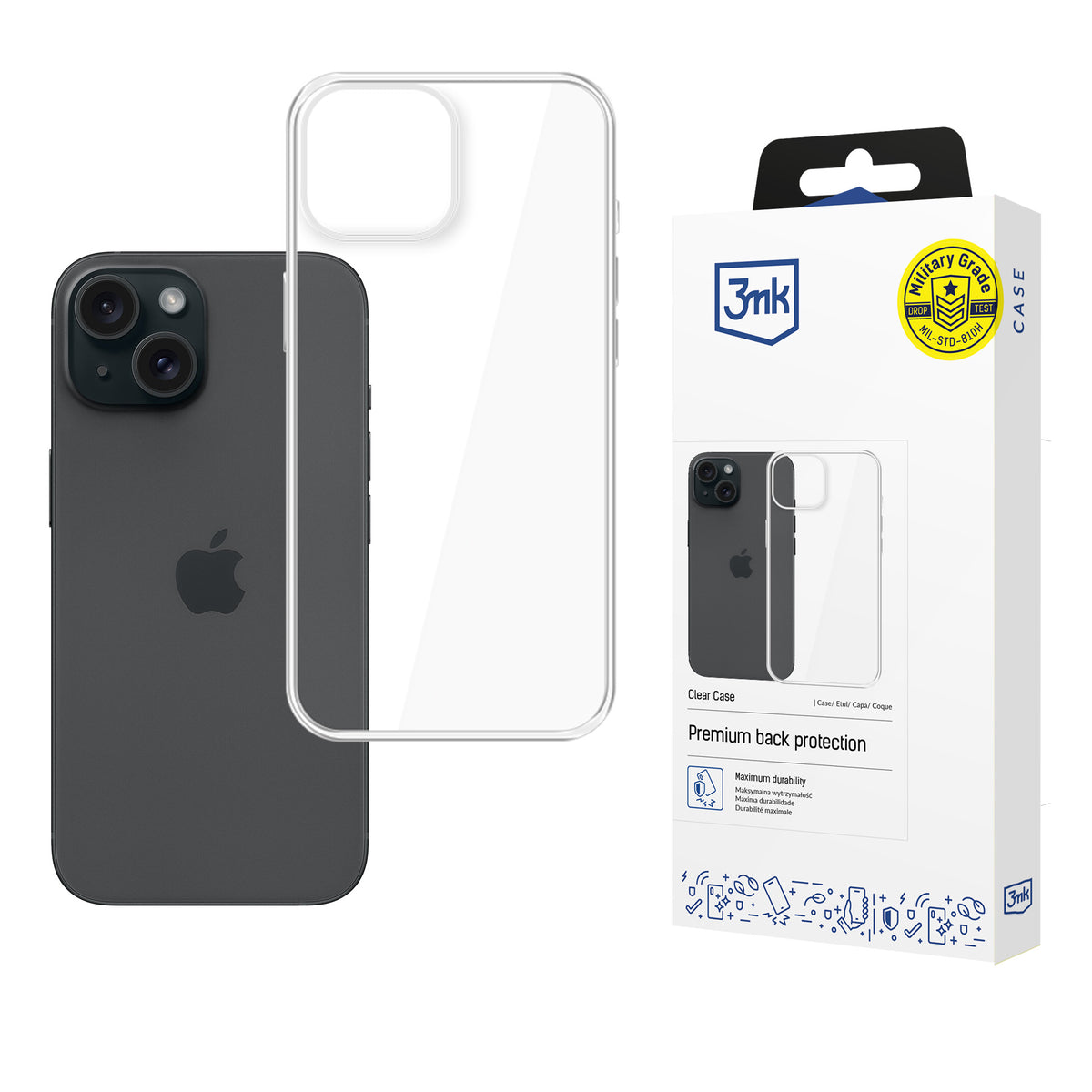 Husa 3mk Transparent pentru iPhone 13 / 14 - Transparent
