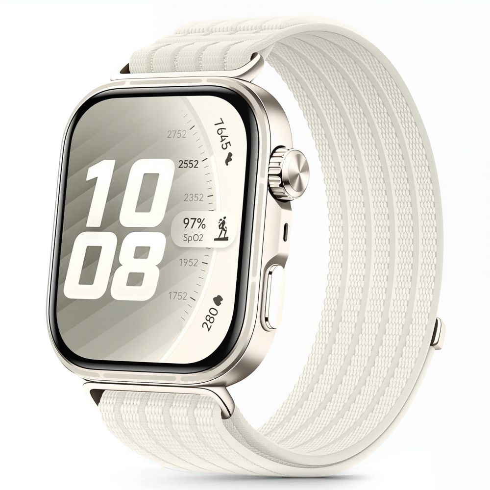 Curea Tech-protect Nylon pentru Huawei Watch Fit 3 / 4 / 4 Pro / 5 / 5 Pro - Alb